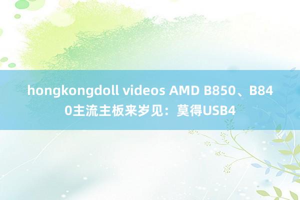 hongkongdoll videos AMD B850、B840主流主板来岁见：莫得USB4